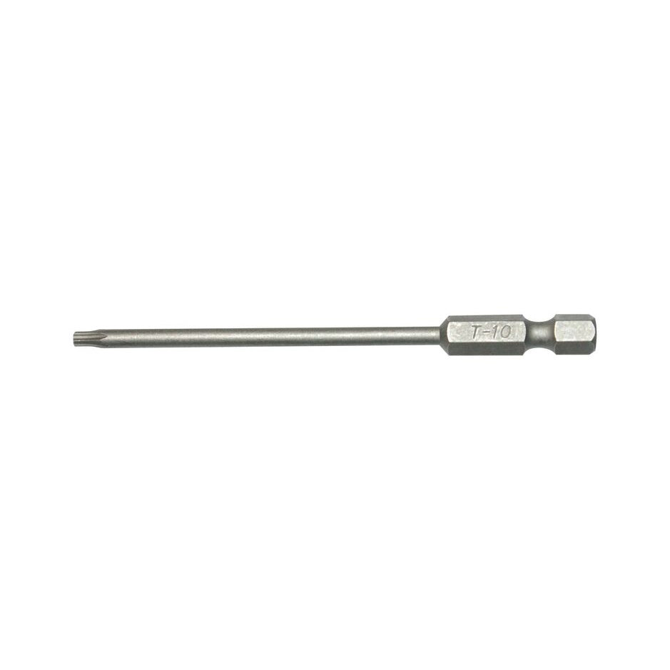 Teng Tools TX bits with 1/4 in hex shank, 89 mm (3.5 in), TX10 to TX30 on a white background