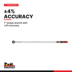 Teng Tools 1 inch drive Torque Wrench Plus, 200-1000 and 300-1500 Nm, 1 inch torque wrench with ±4% accuracy