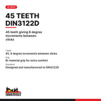Teng Tools 1200FRP 1/4, 3/8 & 1/2 Inch Drive 45 Tooth Ratchet Handle, 45 teeth giving 8 degree increments between clicks