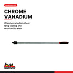 Teng Tools 1201A 1/2 Drive Breaker Bar 600 mm DIN 3122, chrome vanadium steel, long-lasting and resistant to wear