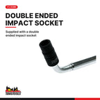 Teng Tools 1202 1/2 Drive Wheel Wrench, supplied with a double ended impact socket