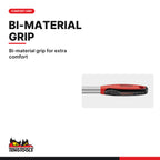 Teng Tools 1400L 1/4 Drive 43 Tooth Long Arm Ratchet Wrench, bi-material grip for extra comfort