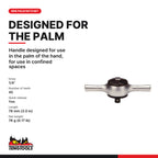 Teng Tools 1400M 1/4 Inch Drive 45-Tooth Palm Ratchet Wrench, handle designed for use in the palm of the hand, for use in