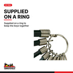 Teng Tools 1424 Hex Key Set AF 10 Pieces, supplied on a ring to keep the keys together