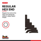 Teng Tools 1474 Ball Point Hex Key Set AF 7 Pieces, regular hex end on the short arm giving the ability to apply higher
