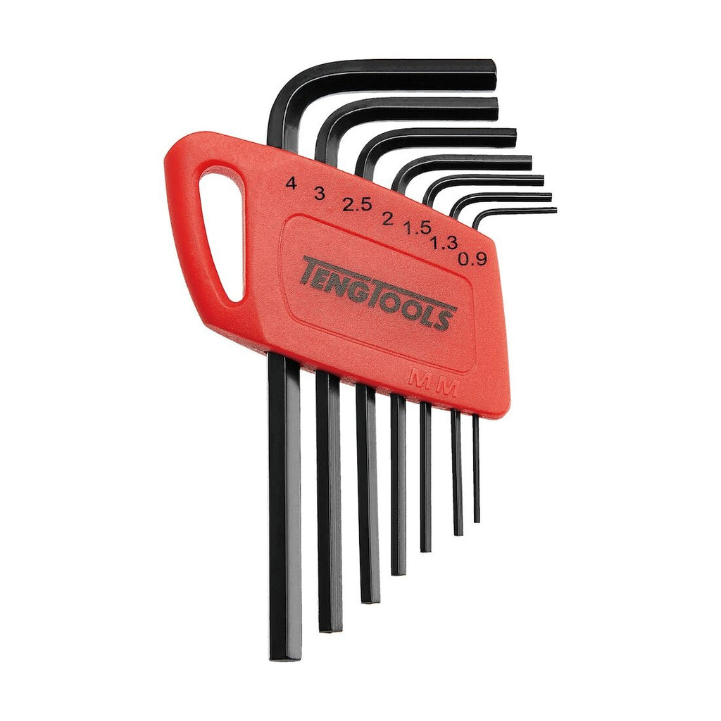 Teng Tools 1477MM Mini hex key set metric 7 pieces on a white background