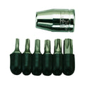 Teng Tools 1486 7 Piece Torx Bit Set With 3/8 Inch Coupler on a white background