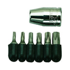Teng Tools 1486 7 Piece Torx Bit Set With 3/8 Inch Coupler on a white background