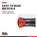 Teng Tools 1492TSD 1 to 5 Nm 1/4 Inch Drive Torque Screwdriver, simple to adjust and easy to read Nm scale