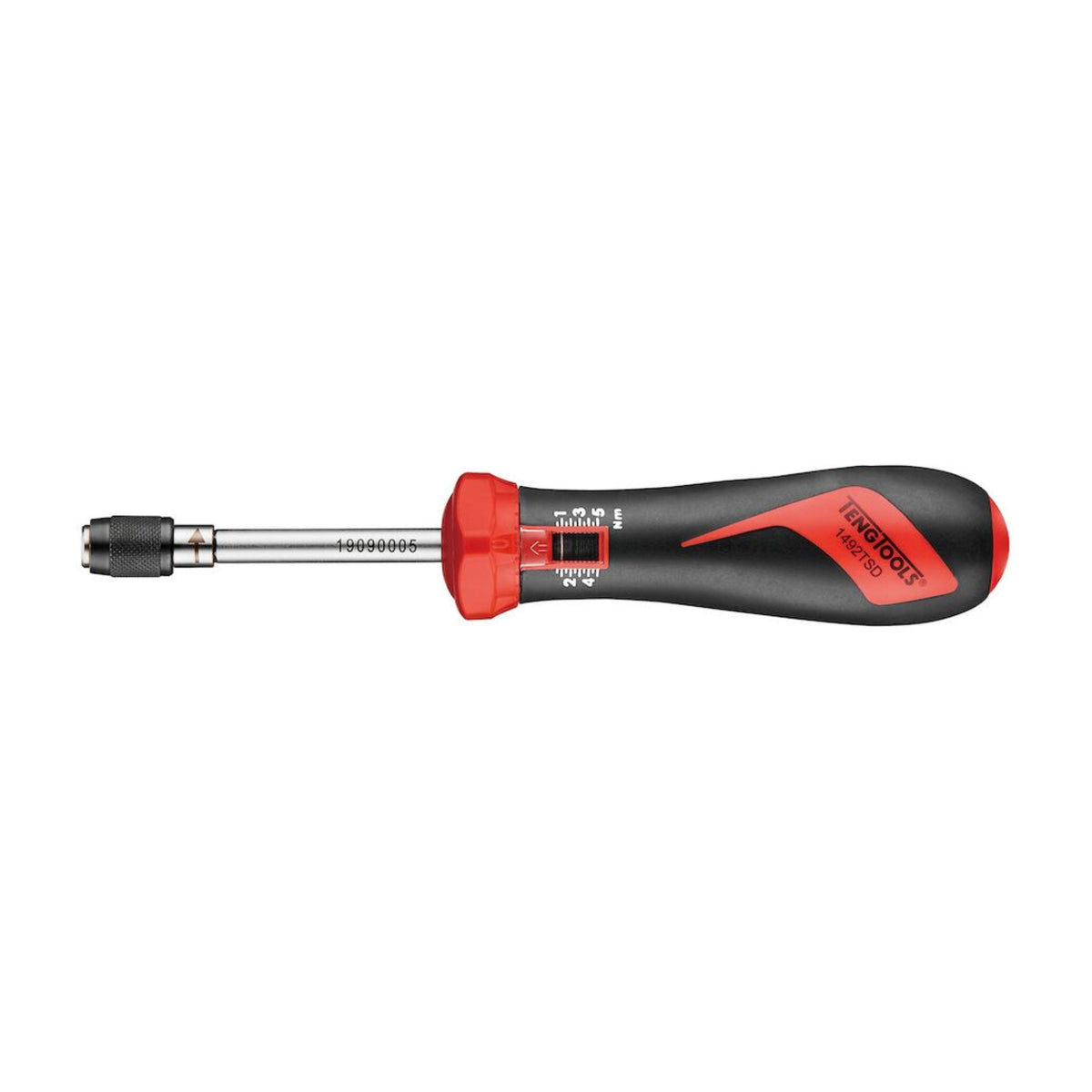 Teng Tools 1492TSD 1 to 5 Nm 1/4 Inch Drive Torque Screwdriver on a white background