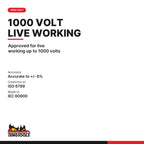 Teng Tools 1492TVSD 1/4 Inch Drive 1000 Volt Insulated Torque, approved for live working up to 1000 volts