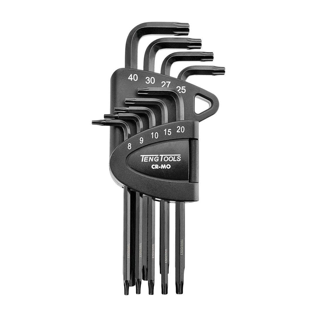 Teng Tools 1498TPX Folding TPX Key Set CR-MO 9 Pieces on a white background