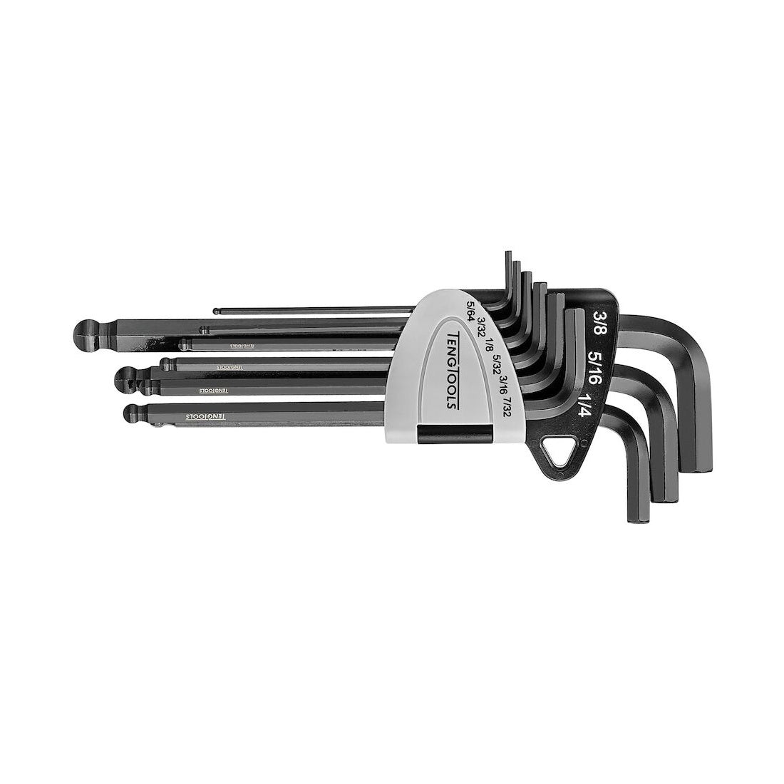 Teng Tools 1499AF Ball Point Hex Key Set CR-MO AF 9 Pieces on a white background