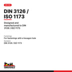 Teng Tools 210705 5-19 mm Hex Bit, designed and manufactured to DIN 3126 / ISO 1173