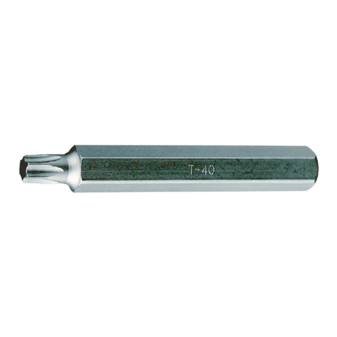 Teng Tools 220825 TX25 75mm 10mm Hex Drive Bit on a white background