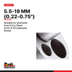 Teng Tools 2300 1/2 Inch Drive Eccentric Stud Extractor, suitable for stud bolts from 5.5 to 19mm (0.22-0.75") diameter