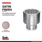 Teng Tools 3/4 inch drive 12-point SAE socket with a satin finish and stamped CR-V chrome vanadium marking