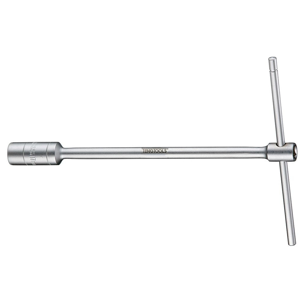 Teng Tools 3/8 inch drive 6-point metric t-bar deep socket on a white background