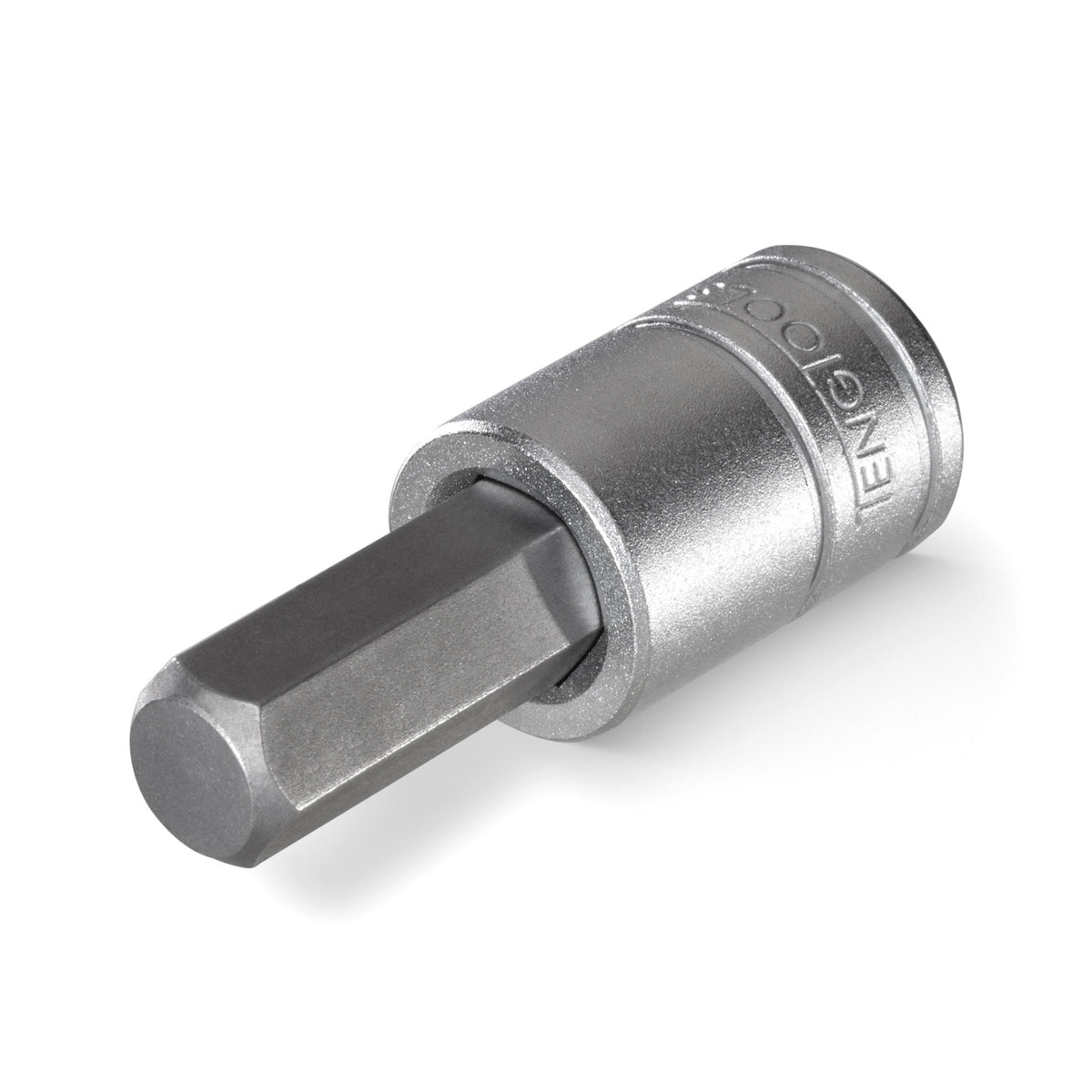 Teng Tools 3/8 inch drive metric hex bit socket on a white background