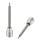 Teng Tools 3/8 inch drive metric long hex bit socket on a white background