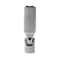 Teng Tools 3/8 inch drive flexible spark plug socket, 16 and 21 mm on a white background