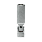 Teng Tools 3/8 inch drive flexible spark plug socket, 16 and 21 mm on a white background