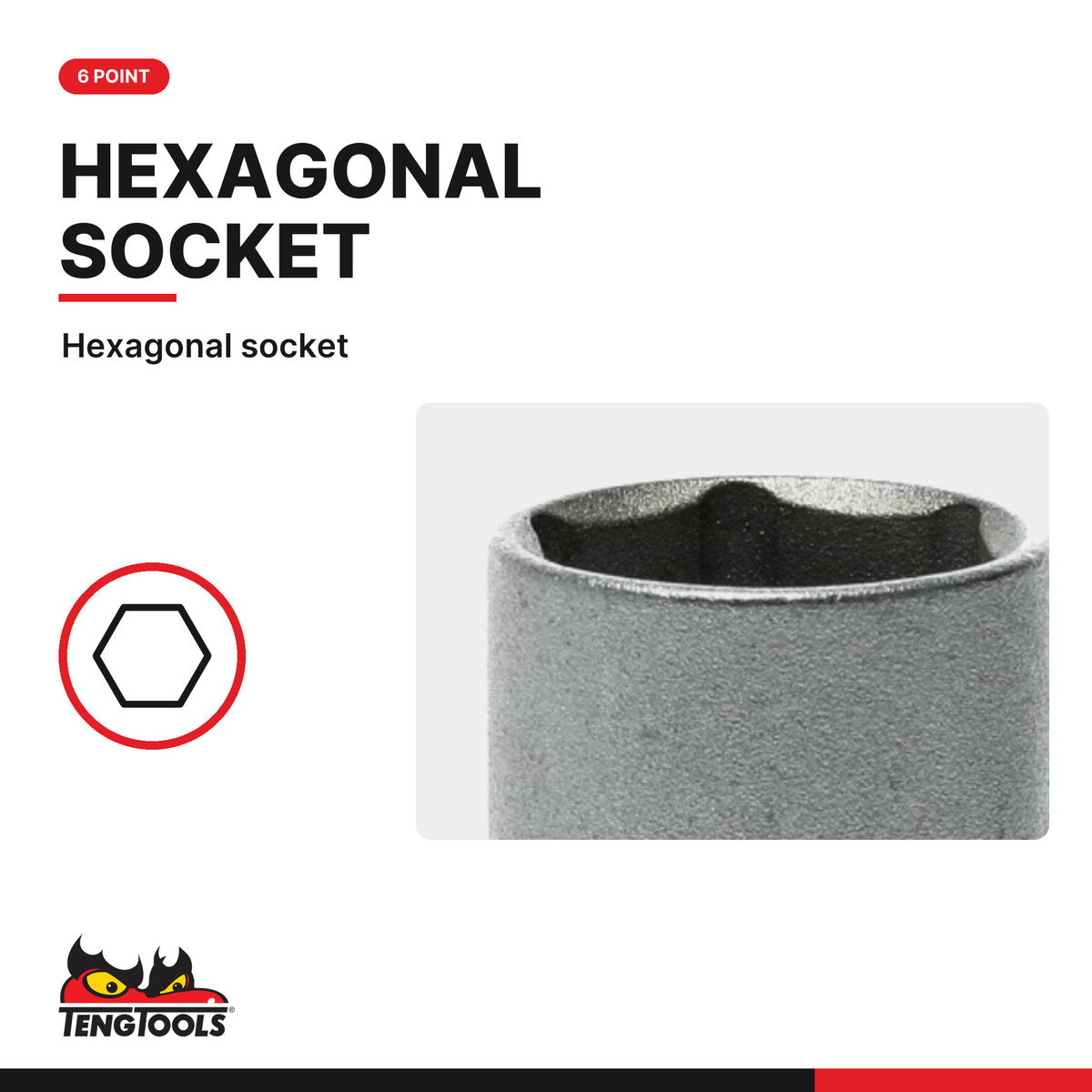 Teng Tools 3/8 inch drive spark plug socket 14 to 21 mm, 6 point hexagonal socket