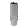 Teng Tools 3/8 inch drive spark plug socket 14 to 21 mm on a white background