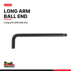 Teng Tools 3105015BL-C Ball Point Hex Key Metric 1.5-19 mm Individual, long arm with ball end