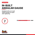 Teng Tools 3492UAG-E1 3/4 Inch Drive Torque Wrench, 100 to 600 ft-lb, equipped with an in-built angular gauge for easier