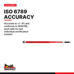 Teng Tools 3492UAG-E2 3/4 Inch Drive Torque Wrench 100 - 700 ft-lb, accurate to +/- 4% and conforms to ISO6789, each with