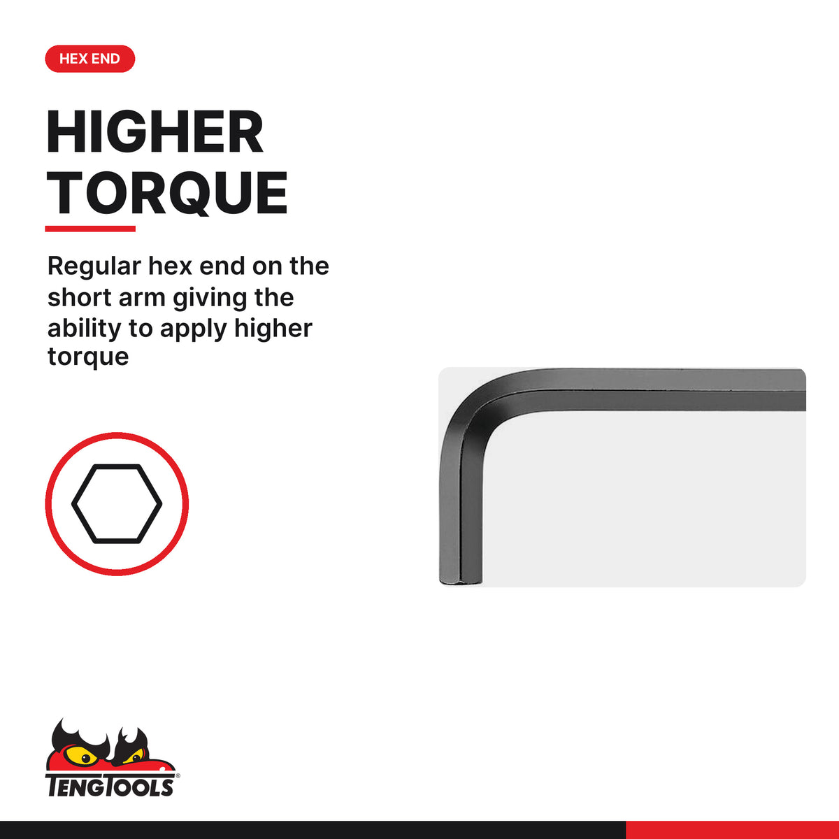 Teng Tools 3905015BL Individual Ball Point Hex Key Allen Wrench 1.5 mm, regular hex end on the short arm giving the ability