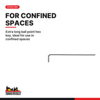 Teng Tools 3908015BL Extra Long Ball Point Hex Key Allen Wrench, extra long ball point hex key, ideal for use in confined