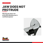Teng Tools 4001 100-600 mm Adjustable Wrench, moving jaw does not protrude allowing use in confined spaces