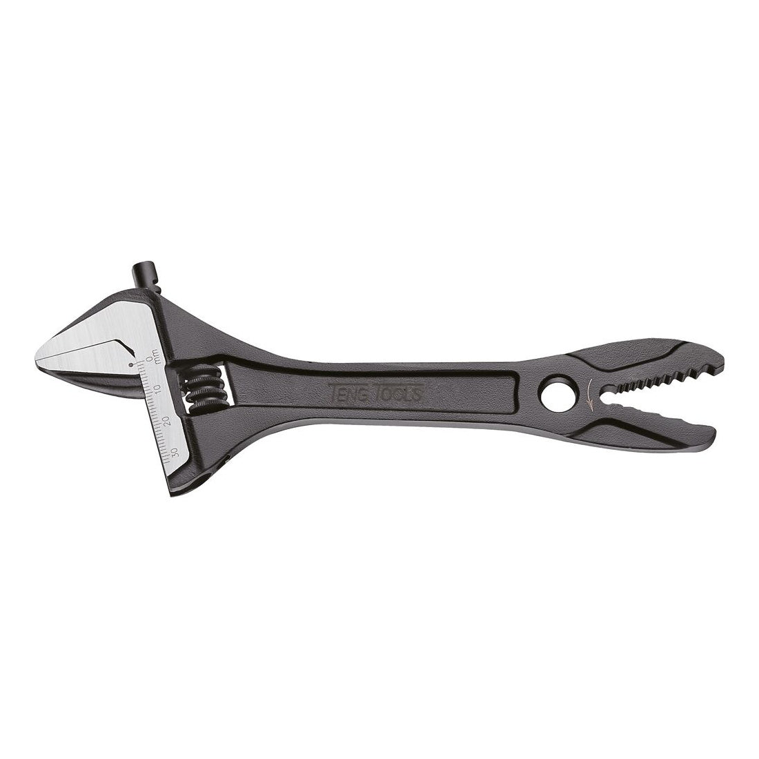 Teng Tools 4003J 200 mm Adjustable Wrench with Alligator Pipe Jaws on a white background