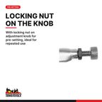 Teng Tools 404-4 Long Nose Power Grip Pliers 125-230mm, with locking nut on adjustment knob for pre-setting, ideal for
