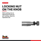 Teng Tools 406-6P Swivel C Clamp Locking Pliers 172-280mm, with locking nut on adjustment knob for pre-setting, ideal for