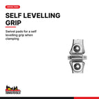 Teng Tools 406-6P Swivel C Clamp Locking Pliers 172-280mm, swivel pads for a self levelling grip when clamping
