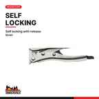 Teng Tools 406-6S C Clamp Locking Plier 172-285mm Non-Pinch Power Grip, self locking with release lever