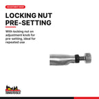 Teng Tools 406-6SP Swivel Pad Locking C Clamp Pliers 172-285mm, with locking nut on adjustment knob for pre-setting, ideal