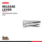 Teng Tools 406 Locking C Clamp Plier 172-280mm Power Grip, self locking with release lever