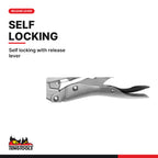 Teng Tools 408 230 mm Sheet Metal Power Grip Plier, self locking with release lever