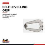 Teng Tools 409SP 300 mm Swivel Clamping Power Grip Plier Non Pinch, swivel pads for a self levelling grip when clamping