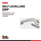 Teng Tools 410P 320 mm C Clamp for Woodworking Bench Mounting, swivel pad for a self levelling grip when clamping
