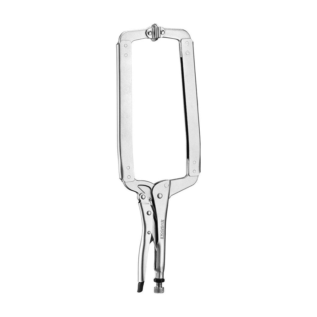 Teng Tools 418SP 450 mm Long Reach C-Clamp Locking Pliers on a white background