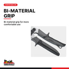 Teng Tools 491 250 mm CrMo Aviation Snips, bi-material grip for more comfortable use