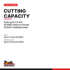 Teng Tools 494 Offset Tin Snip Left/Straight, cuts up to 1.5 mm (0.059") steel or 0.9 mm (0.035") stainless steel