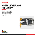 Teng Tools 495 275 mm Long Cut Metal Shears, spring loaded high leverage handles for increased cutting capacity