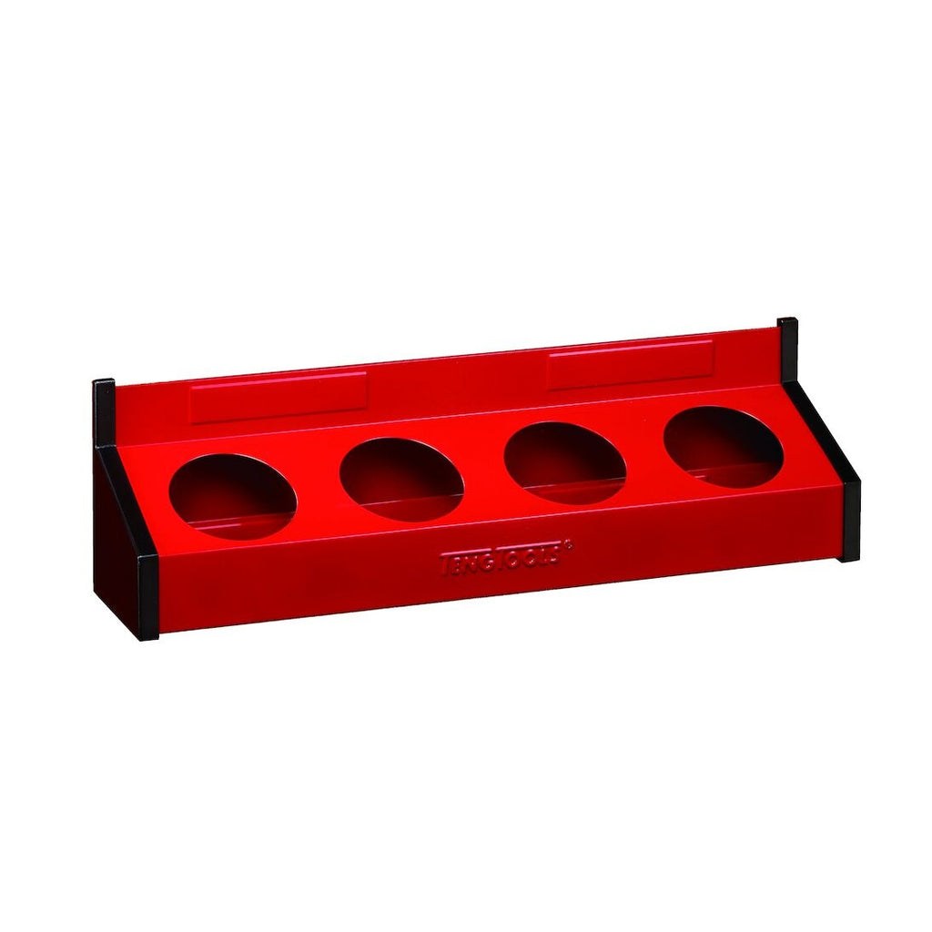 Teng Tools 580CM Magnetic Tray for 4 Cans Red on a white background