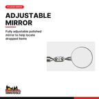 Teng Tools 582MI 3 in 1 Telescoping Mirror and Inspection Tool, fully adjustable polished mirror to help locate dropped items
